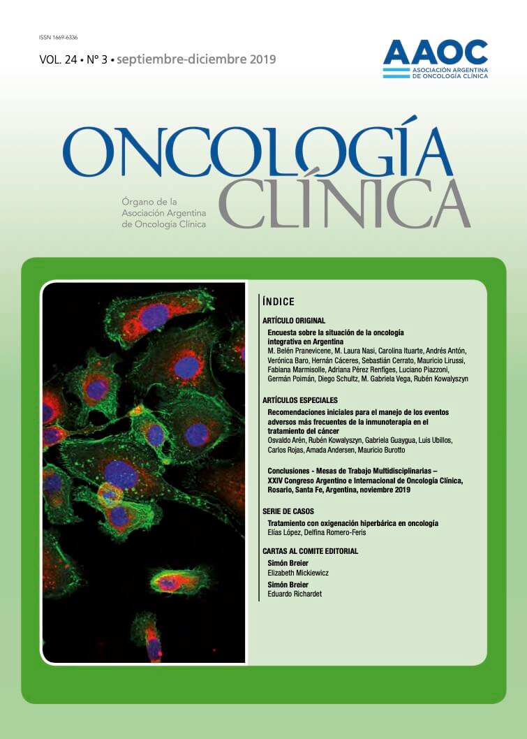 					Ver Vol. 24 Núm. 3 (2019): Oncología Clínica
				